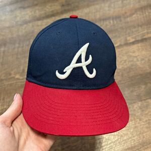 OC Sports Atlanta Braves MLB Youth Adjustable Cap Hat Navy/Red